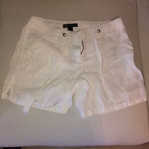White Linen shorts